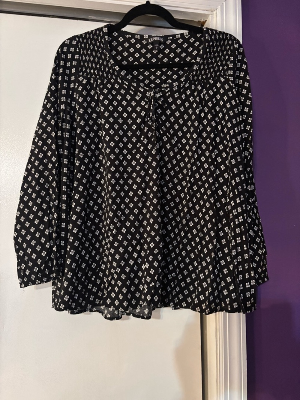 Express Black and White Printed Women's Shirt
